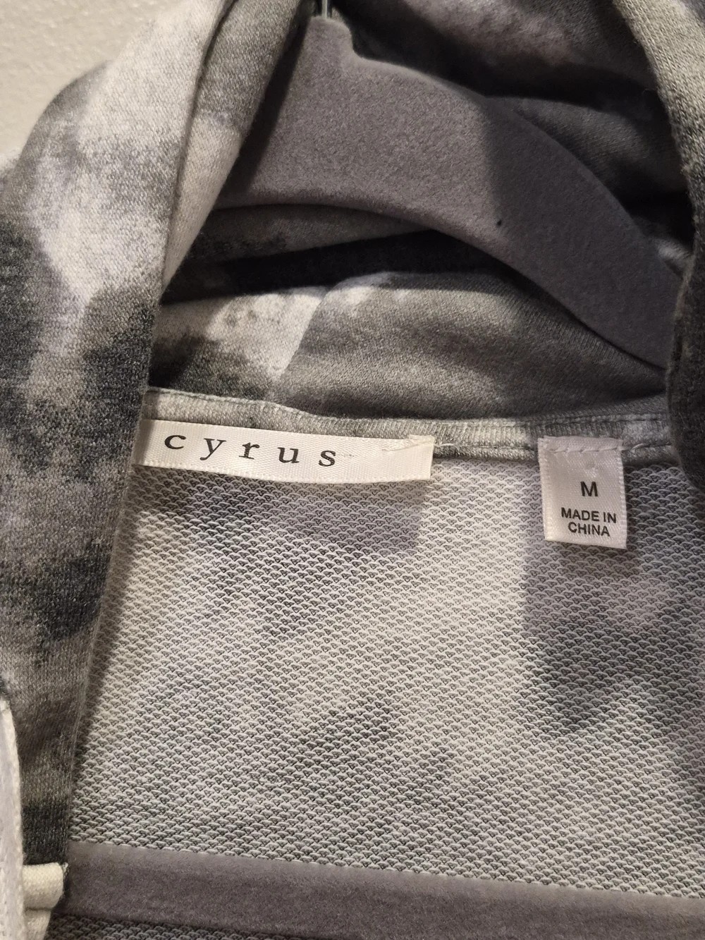 Men's Gray Tie-Dye Hooded Sweater